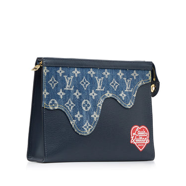 Blue Louis Vuitton Monogram Cloud Pochette Voyage Clutch Bag – Designer  Revival