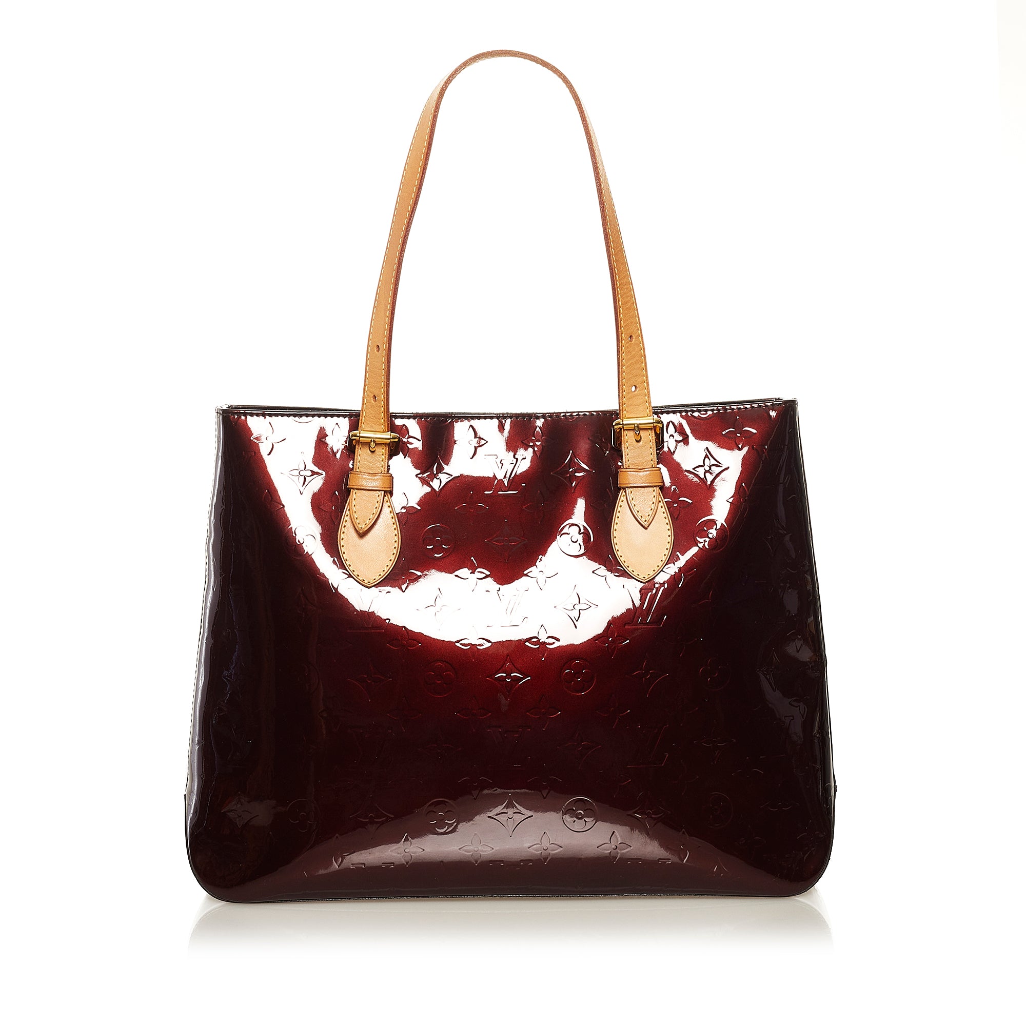 LOUIS VUITTON-MONOGRAMA VERNIS BRENTWOOD AMARANTE BURGUNDY TOTE