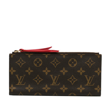 Authenticated Louis Vuitton Nigo Monogram Denim Slender Wallet Black