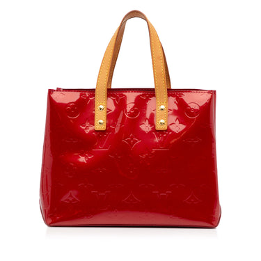 Louis Vuitton Bag Reade Monogram Vernis Pm Red Patent Leather Tote Small