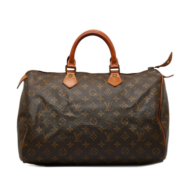 Authentic Vintage Louis Vuitton Monogram Speedy 35 Satchel Boston Bag