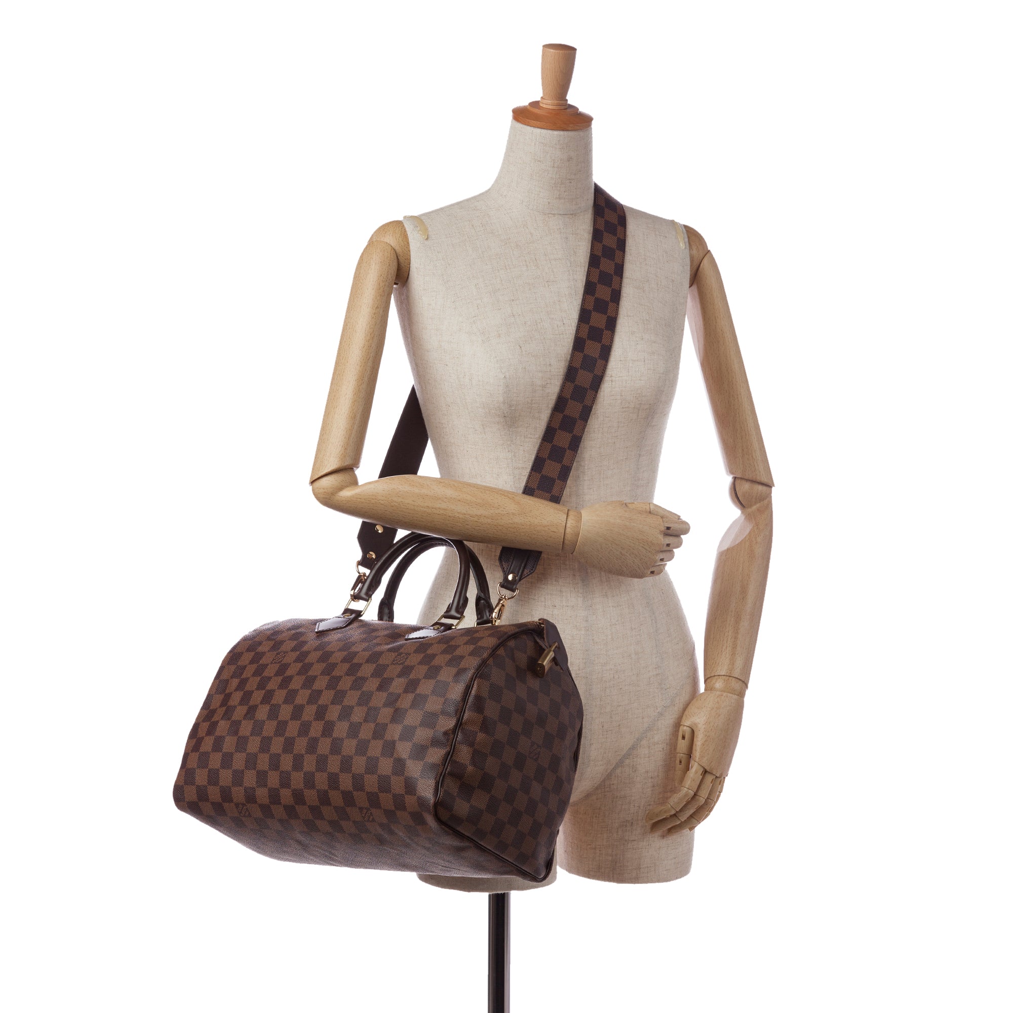 Sac Louis Vuitton Speedy 35 en toile damier ébène