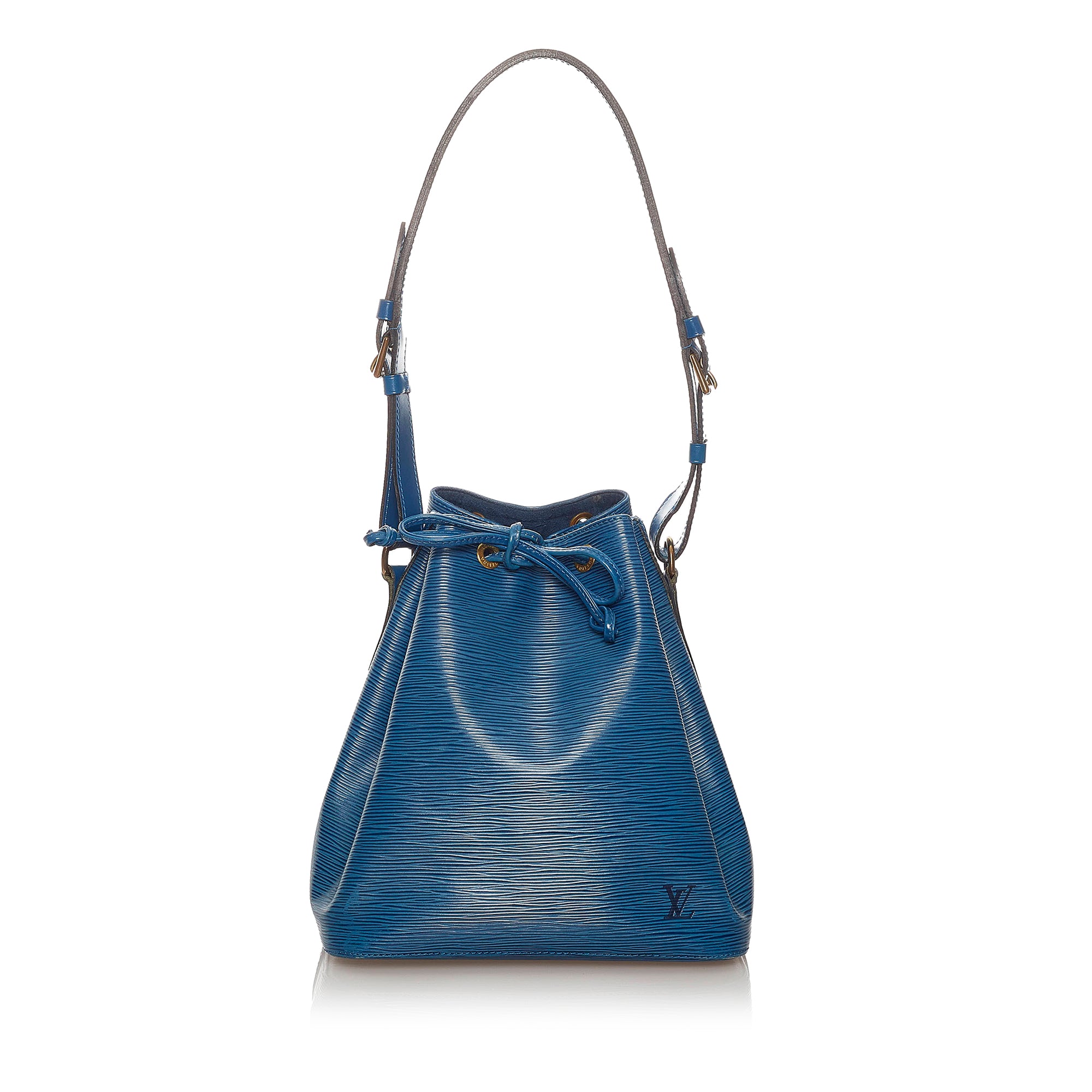 RvceShops Revival, Blue Louis Vuitton Epi Petit Noe Bucket Bag