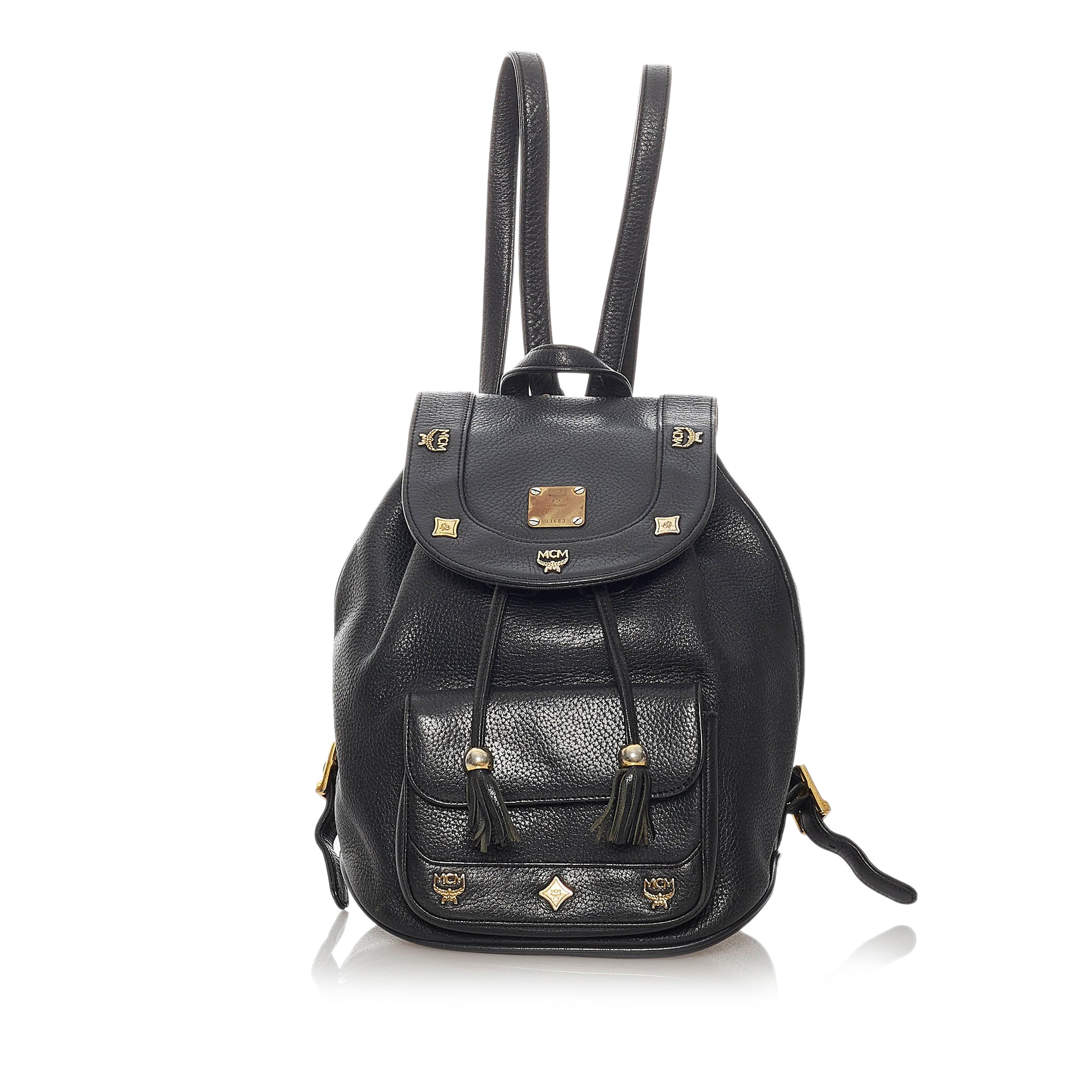 Black MCM Visetos Nylon Boston Bag, RvceShops Revival