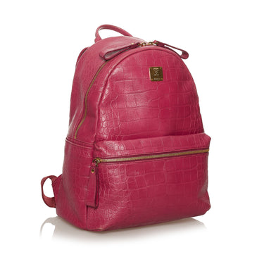 Red MCM Mini Visetos Leather Backpack – Designer Revival