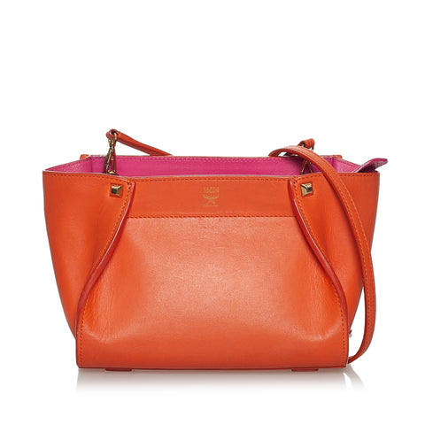 PRADA-Logo-Nylon-Leather-Shoulder-Bag-Mini-Bag-Pink-1N1861