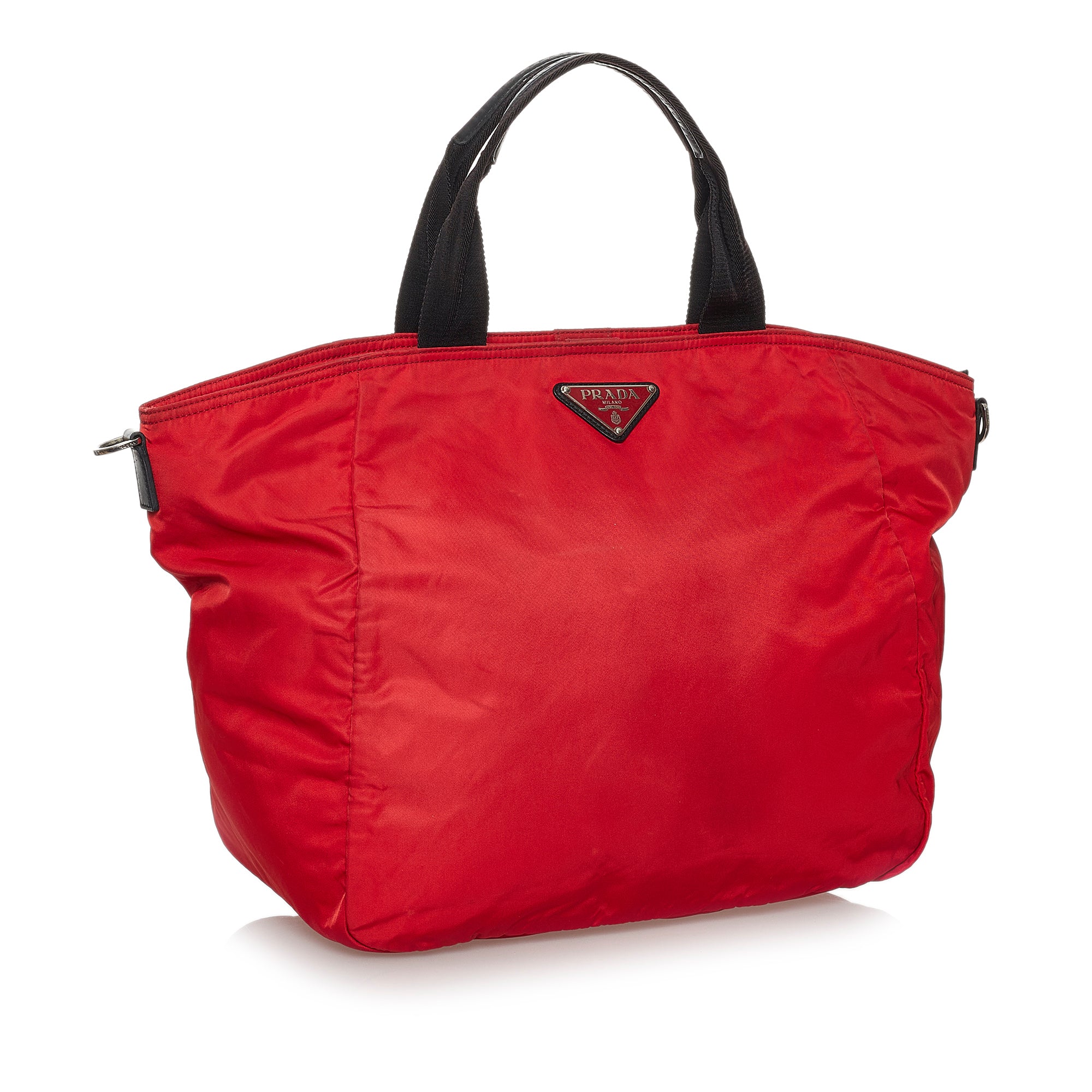 prada red nylon shoulder bag