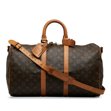 Brown Louis Vuitton Monogram Keepall Bandouliere 45 Travel Bag – Designer  Revival