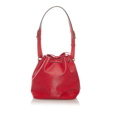 Vintage Louis Vuitton Petit Noe Red Epi Leather Bucket Bag