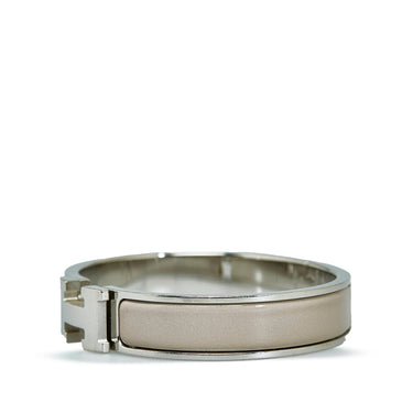 Louis Vuitton Silver Button on Sterling Silver Link Chain Bracelet