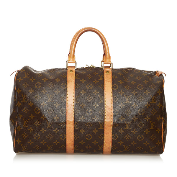 Louis Vuitton Keepall 45 Travel Bag in Black Empreinte Monogram