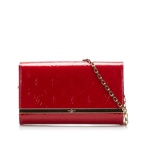 louis vuitton red and black purse