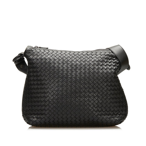 RRP 1630 BOTTEGA VENETA Leather Triple Crossbody Bag Intrecciato Front  Zipped  Inox Wind