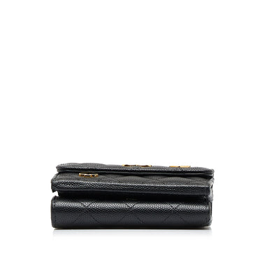 Black Chanel 19 Trifold Flap Compact Wallet – Designer Revival