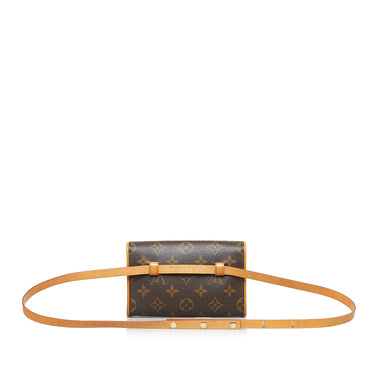 LOUIS VUITTON Monogram Pochette Florentine Belt Bag Brown M51855 90202856