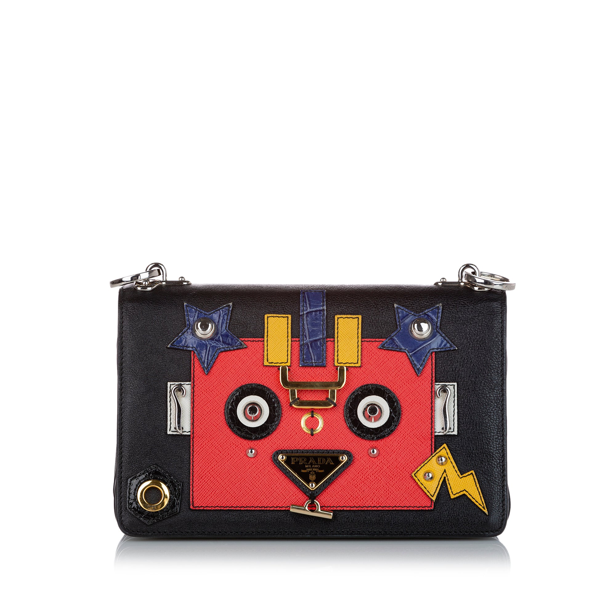 Prada Embellished Cleo Shoulder Bag - Yellow