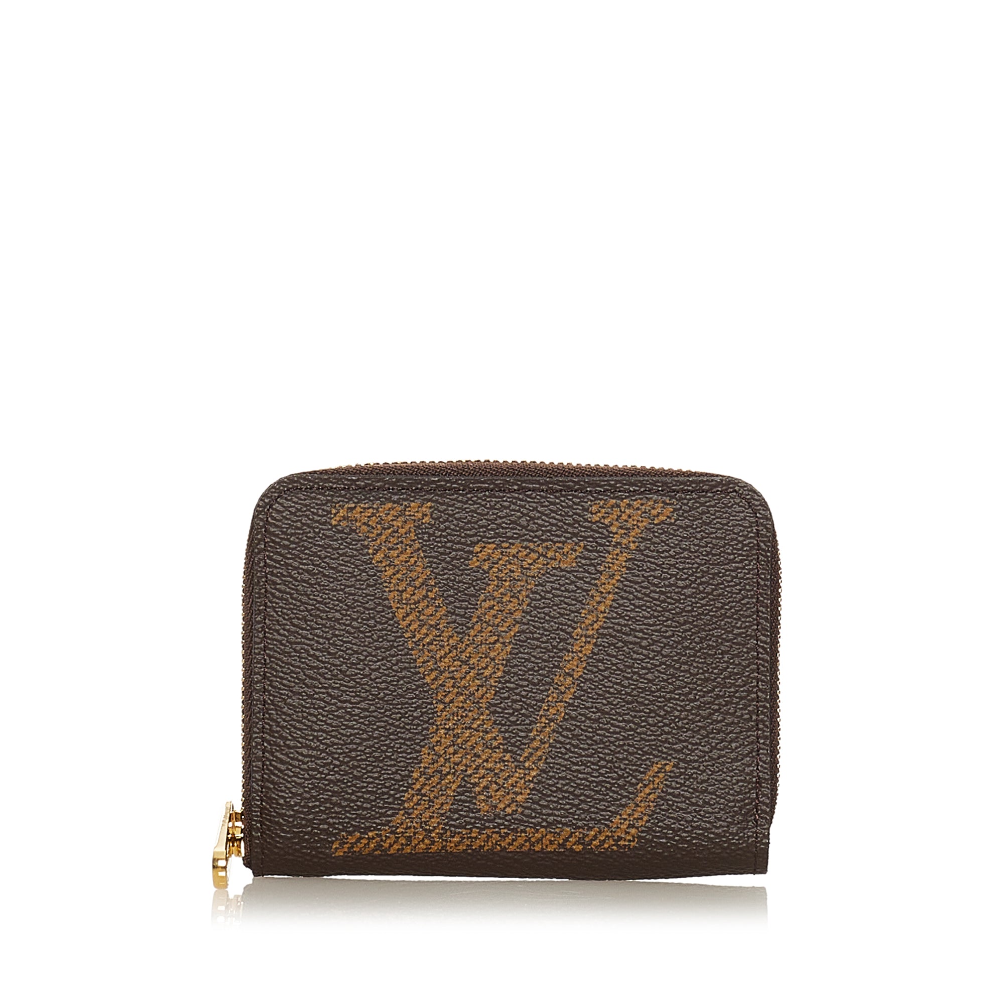 Louis Vuitton Monogram Giant Zippy Coin Purse Brown