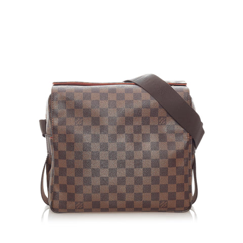 Brown Louis Vuitton Damier Ebene Naviglio Crossbody Bag