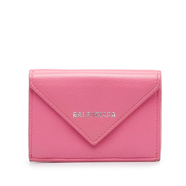 PRADA Saffiano Chain Long Wallet Leather Pink 1ZH029 Purse