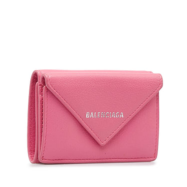 BALENCIAGA Papier mini printed textured-leather wallet