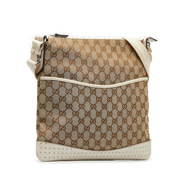 Gucci-GG-Canvas-Leather-Shoulder-Bag-Beige-Brown-91762 – dct