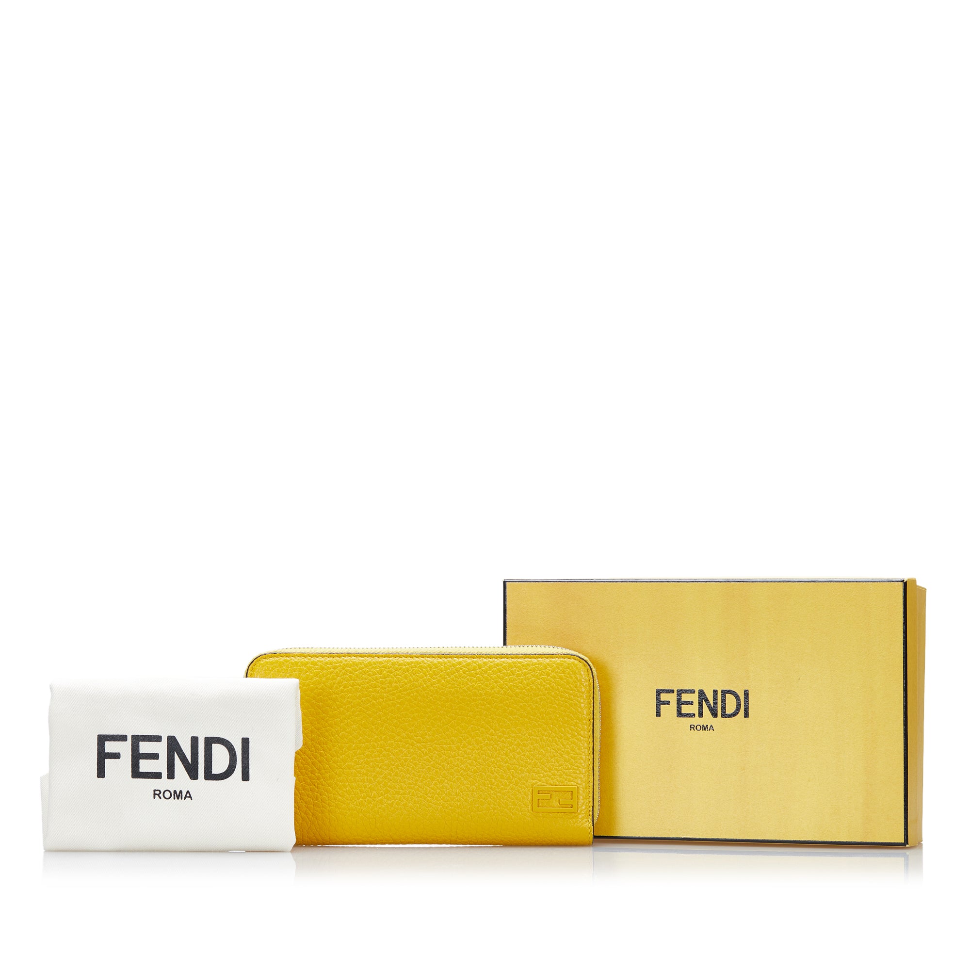 Fendi embossed logo continental wallet