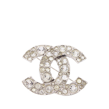 Silver Chanel CC Rhinestone Ring – Designer Revival