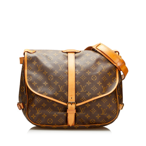 Brown Louis Vuitton ACCESSORIES Saumur 30 Crossbody Bag, RvceShops Revival