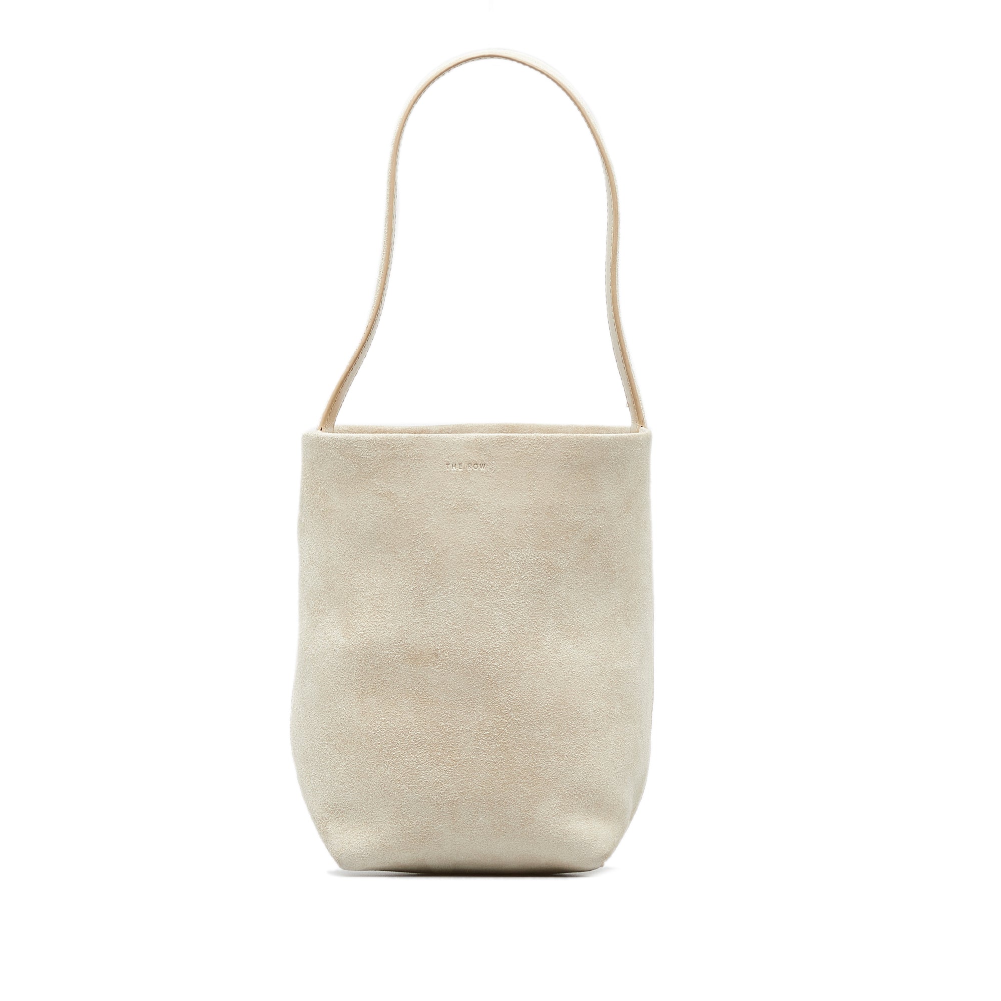 image of Beige The Row Small N/S Park Suede Tote