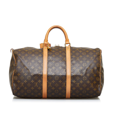 Extra Large Louis Vuitton Bandouliere Monogram Canvas Keepall 60 cm Travel  Bag