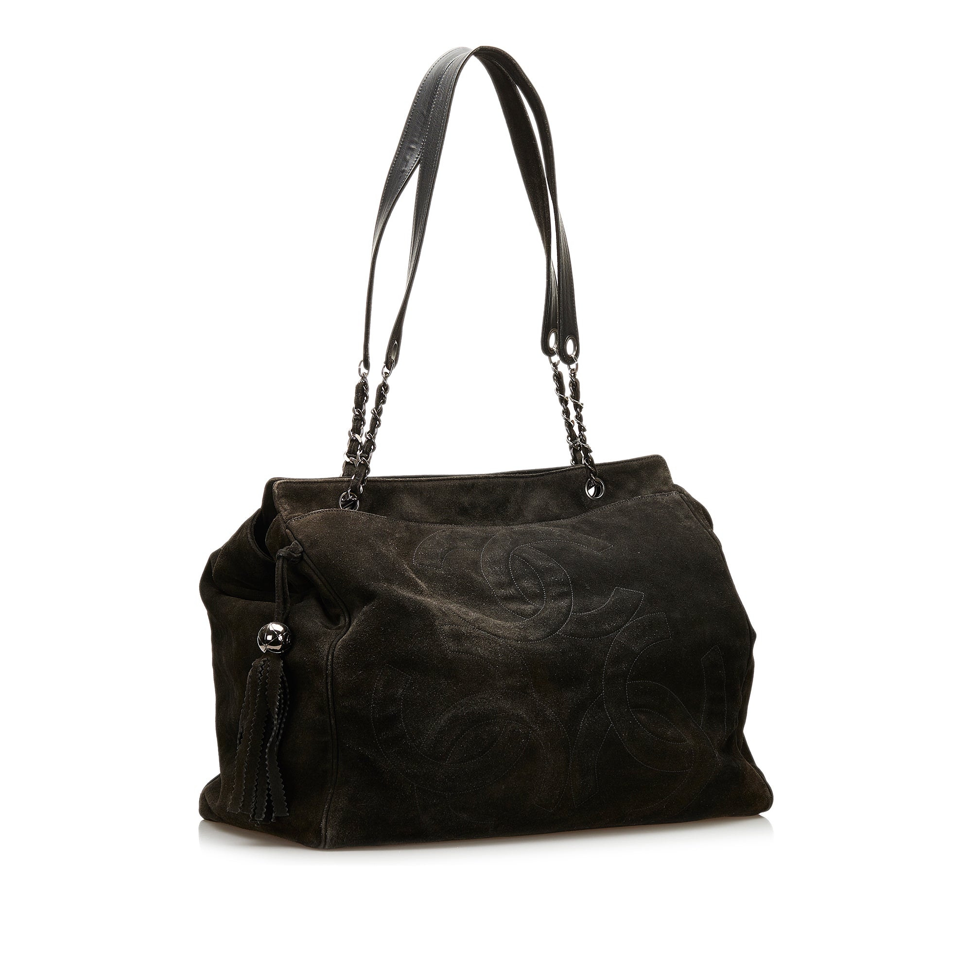 Black Chanel Triple CC Suede Tote Bag – Designer Revival