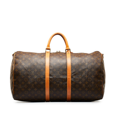 Louis Vuitton Monogram Keepall Bandouliere 55 Boston Duffle Bag