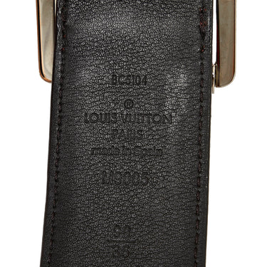 LOUIS VUITTON Damier Infini Calfskin 40mm Reversible Belt 100 Black Moka  551349