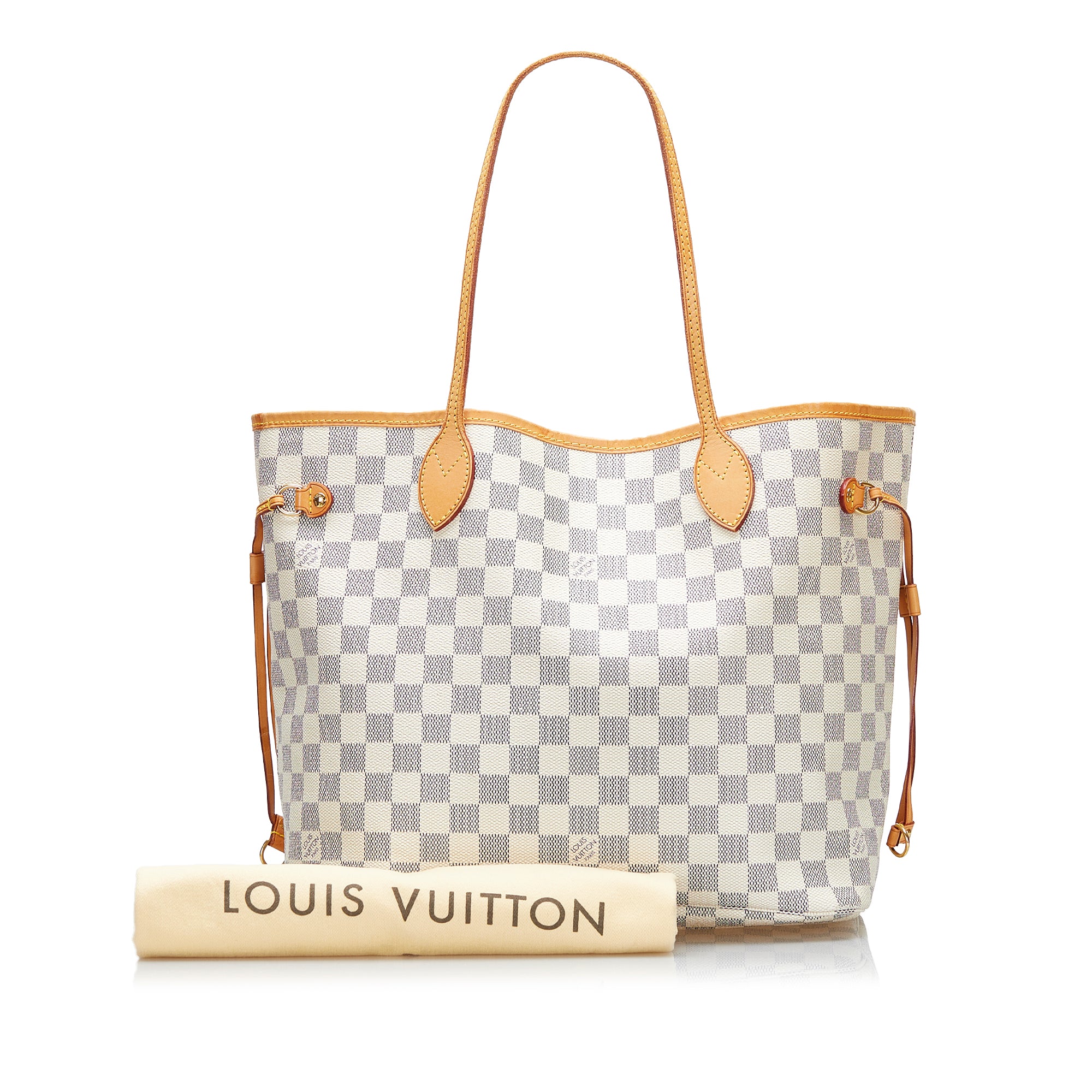 Louis Vuitton Neverfull mm Beige Damier Azur