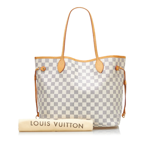 Louis Vuitton White Damier Azur Neverfull MM Louis Vuitton