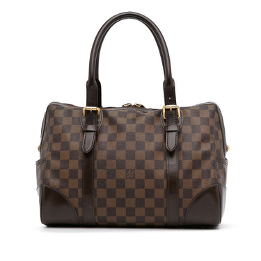 Louis Vuitton Damier Ebene Leather Berkeley Speedy Bag Brown