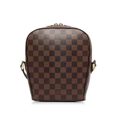 LOUIS VUITTON Ipanema GM Damier Ebene Crossbody Bag Brown