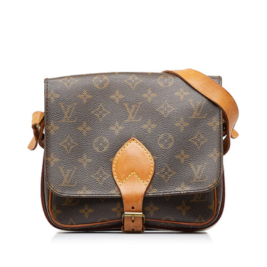 Louis Vuitton 1995 Pre-owned Monogram Cartouchiere GM Crossbody Bag - Brown