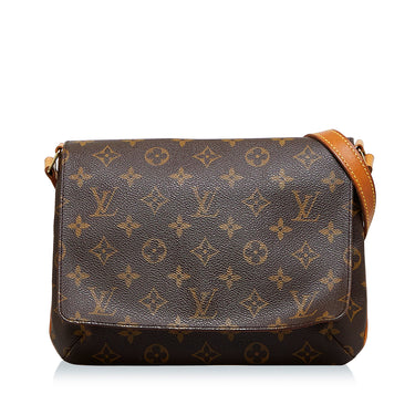 Brown Louis Vuitton Monogram Musette Tango Short Strap Shoulder