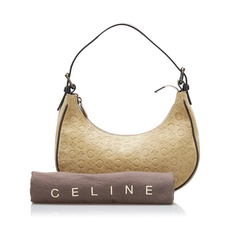 HOT Item Celine Vintage Macadam Mini Boston Bag Brown 