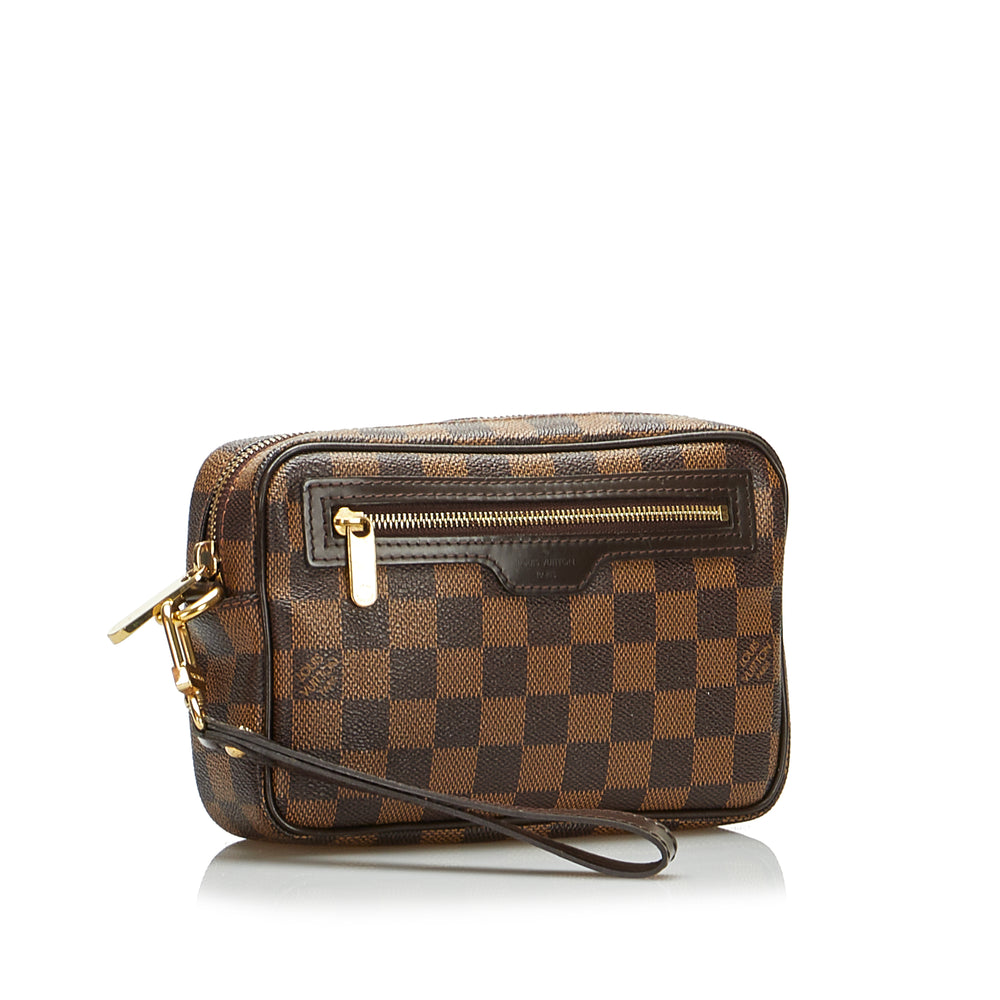 Dropshop - Brown Louis Vuitton Damier Ebene Pochette Billets Macao