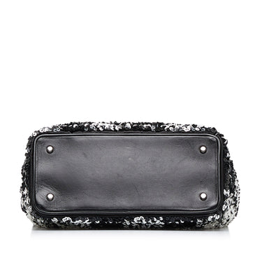 White Dior Mini Diorama Sequin Flap Bag