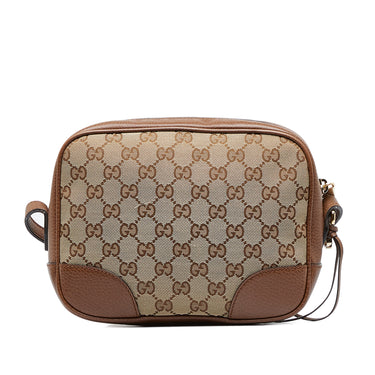 Tan Gucci Canvas Web Jackie Bardot Shoulder Bag – Designer Revival