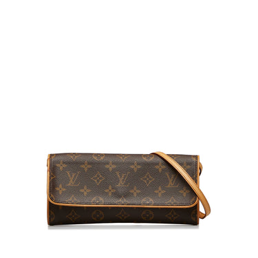 Louis Vuitton Pochette Twin Monogram Canvas GM Brown Cloth ref