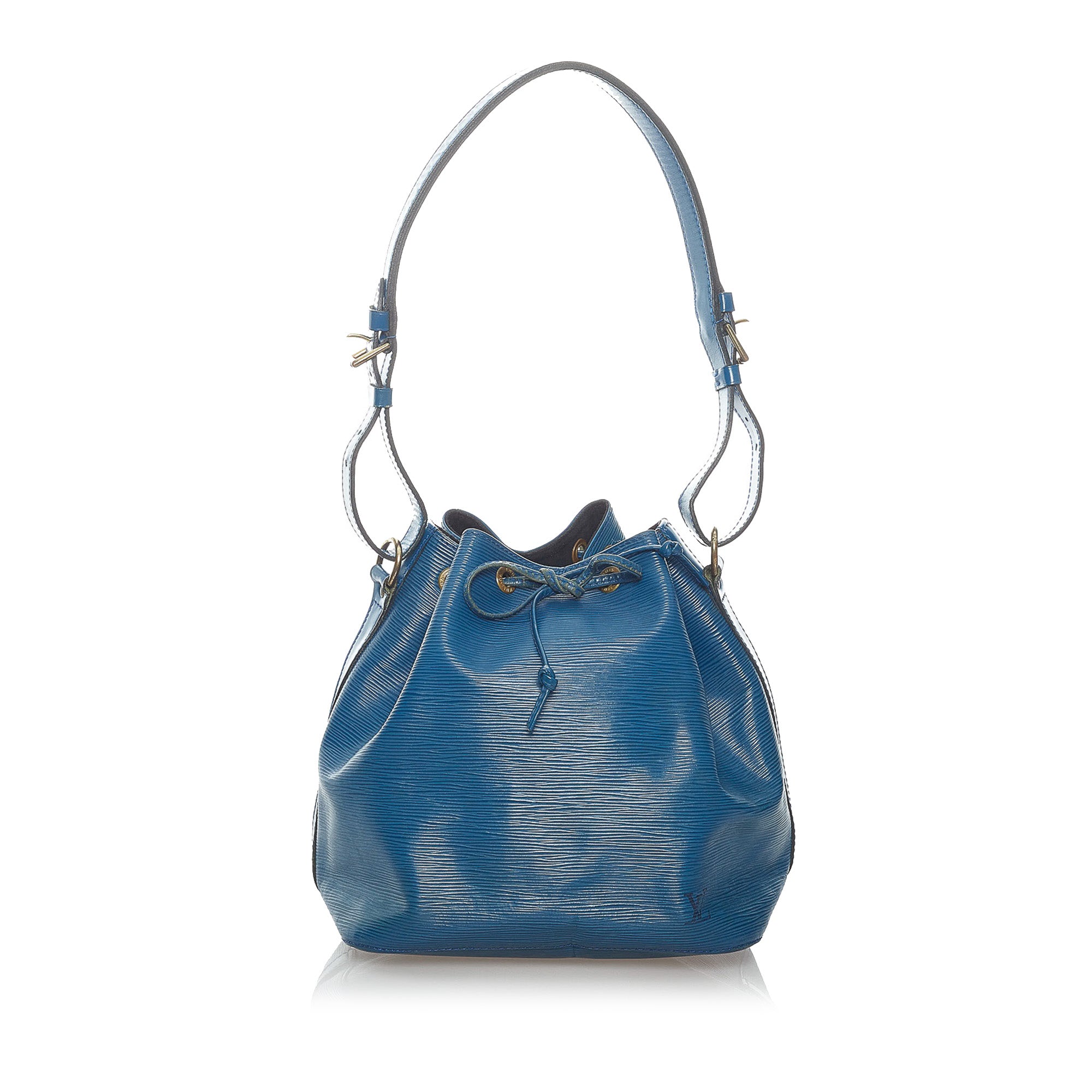 RvceShops Revival, Blue Louis Vuitton Epi Petit Noe Bucket Bag