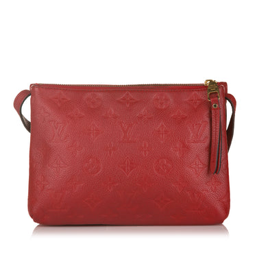 Louis Vuitton, Bags, Louis Vuitton Monogram Red Leather Crossbody Twice  Bag