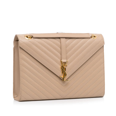 Beige Saint Laurent Mini Monogram Lou Crossbody Bag – Designer Revival