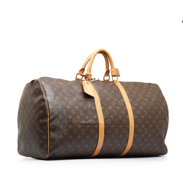 Brown Louis Vuitton Monogram Keepall 55 Travel Bag – Designer Revival