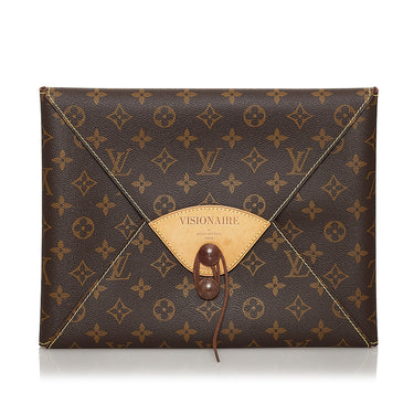 Brown Louis Vuitton Monogram Visionaire Clutch Bag – Designer Revival