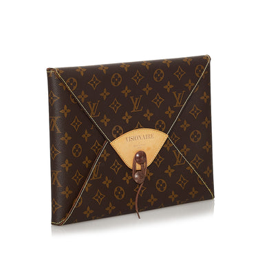 Louis Vuitton Brown Monogram Poche Documents Portfolio Cloth ref.920169 -  Joli Closet